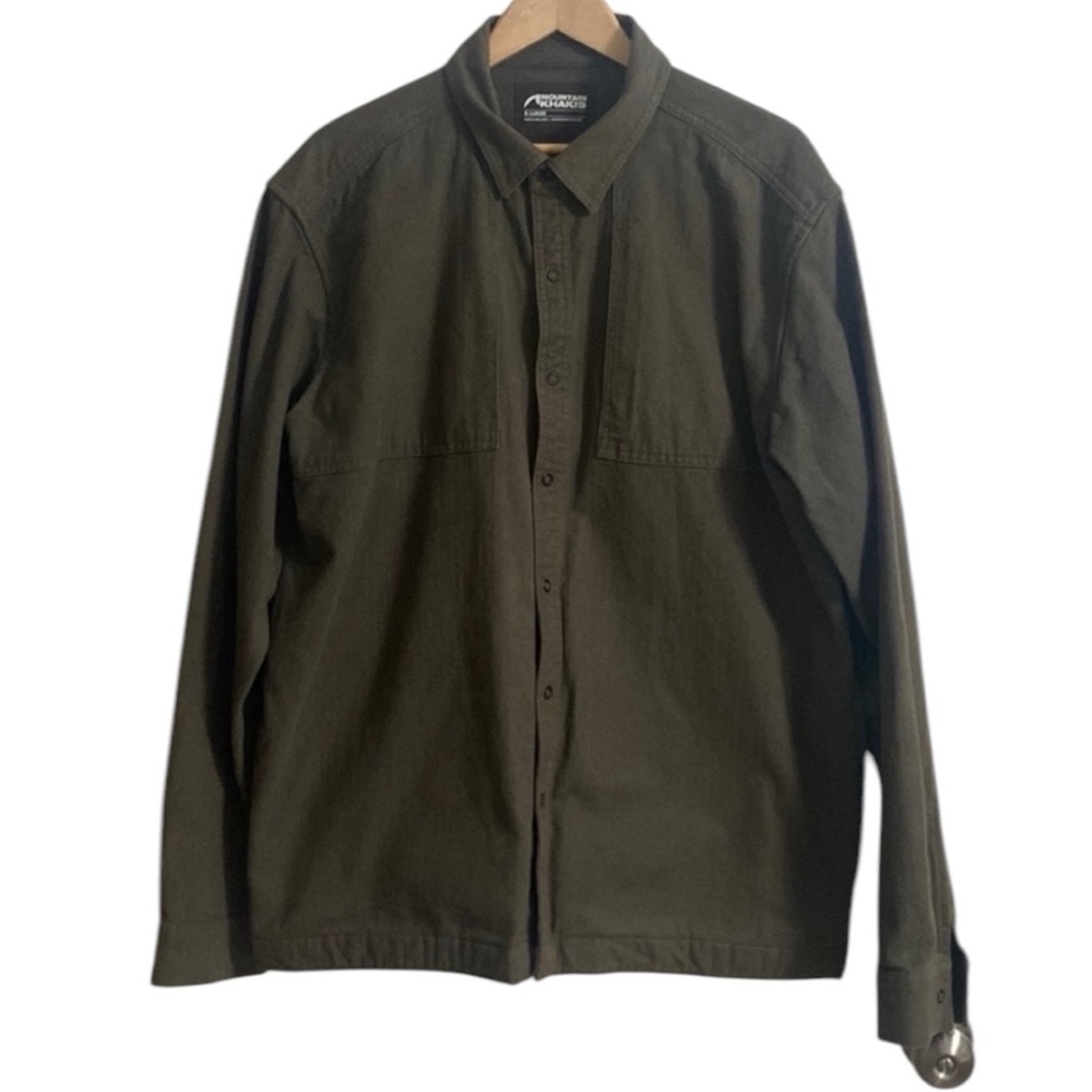 Mountain Khakis Men’s Garrison Overshirt, Army Green Long Sleeve Shirt Jacket XL